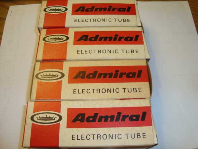 One 5U4GB / 5AS4A Tube, Black Plate, Admiral Brand, New In Box