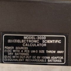 Mik Model 3030 Vintage OKE Electronic Scientific Calculator