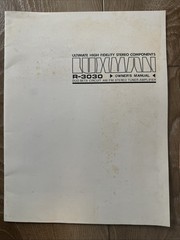 Vintage ORIGINAL LUXMAN R-3030 R3030 Repair & Service Manual **ORIGINAL**