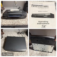 Panasonic PV-8455S 4 Head VHS Video Cassette Recorder VCR W/ Remote WORKING