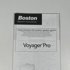 Boston Acoustics Voyager Pro Indoor Outdoor Speakers Owners User Manual Original