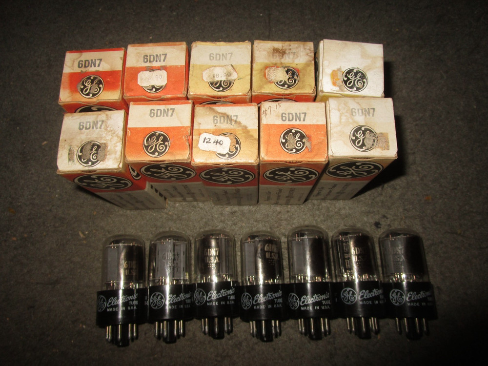 (10) Mint Matched NOS NIB GE 6DN7 Ham Radio Audio Tubes