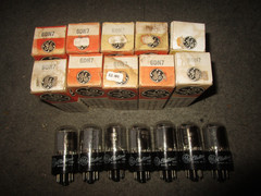 (10) Mint Matched NOS NIB GE 6DN7 Ham Radio Audio Tubes