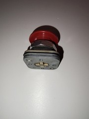 Mushroom Top Emergency Off Switch/Punch Button – Allen-Bradley – Vintage Cool!