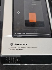 Vintage Sanyo M1000 Cassette Tape Recorder Voice Recorder Tested Works Auto Stop