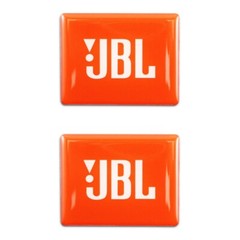 2PCS For JBL plastic+Aluminum Sticker logo Badge Replacement piece 58mmx45mm