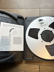 986 (966) 3m audio mastering tape 1/4in x 1200ft Silver Metal Reel in clam shell
