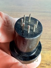 Vintage 7-Pin Miniature Tube Test Socket Adapter