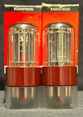 RCA 5692 6SN7 GT TUBE 1960s 10,000 HOUR RED BASE MATCHING SET NIB