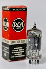 1950s RCA USA 12AU7A ECC82 7030 LONG-PLATE SINGLE-TUBE HOLY-GRAIL “D-GETTER” NOS