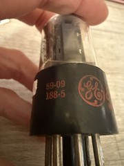 NOS Matched Quad GE 6SN7 GTB Red Label Side Getters OLD STOCK 60s