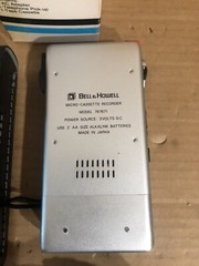 Vintage Bell And Howell Micro Cassette Recorder 767671with accessory pack-Parts