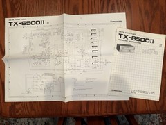 Original Pioneer TX-6500 II SA-6500 II Owner’s Operating Manuals & Schematics