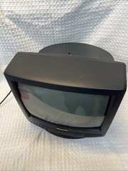 Panasonic CT-13R3W CRT TV 1998 Gaming Tested Works Coaxial Input Only W/ Remote