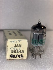 Sylvania JAN 5814A Short Grey Plate Vacuum Tube TV7 Tested Strong