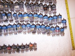200 TUBES 6JU8A 4BZ6 6LN8 3V4 5J6 6–5 6–6 6–7 6–8 6BZ6 RCA GE SYLVANIA LOT