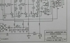*USA* ULTIMATE MCINTOSH MC240 OWNER’S MANUAL serial # 45G45 WITH SCHEMATIC