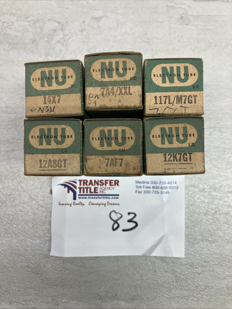 NU National Union Electron TUBES in original Boxes various tube #s lot #83