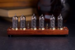 Nixie clock kit. 6 x 14 tubes. No soldering. Everything included. Wood case.