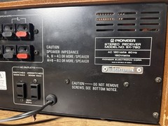 Vintage Pioneer SX-780 AM/FM Stereo Receiver Silver Face