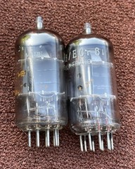 Pair (2) 1959 Amperex La Radiotechnique Chartres France 6BL8 ECF80 Preamp Tubes