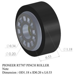 Pair of Pioneer RT-707/701 Pinch Rollers – Precision Replacement –Rose Gold–1Yr