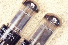 Two, Tung-Sol USA 6SN7GTB, TALL bottle, D-getter, match date pair, 6SN7GT eq