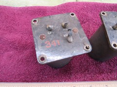 (2) SMALL TRANFORMERS + (1) CAPACITOR WESTERN ELECTRIC ERA UNKNOWN MAKER