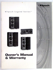 KLIPSCH Legend Series Owners Manual & Warranty M7