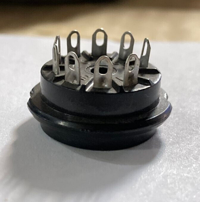 Original 9 pin miniature tube socket.