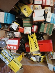 LOT 100+ VTG Vacuum TUBES NOS and maybe used 6CD6GA 59-35 5R4GYB RCA 47
