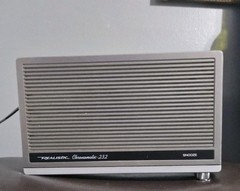 Vintage Silver Realistic Chronomatic 232 Alarm Clock Radio AM FM Tested Working