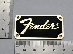 Fender Transitional Badge Logo for Amp, Case, & Equiptment – Gold With Adhesive