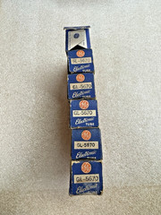NOS NIB GE GL 5670 Black Plate D Getter Tubes (5 available)