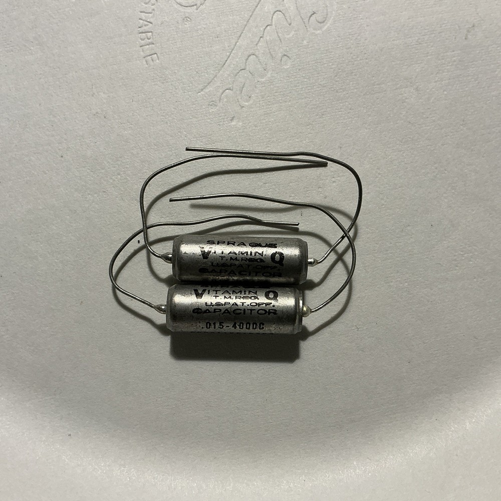 NOS Sprague PIO Vitamin Q .015 400v Capacitors Gibson Les Paul Woman Tone