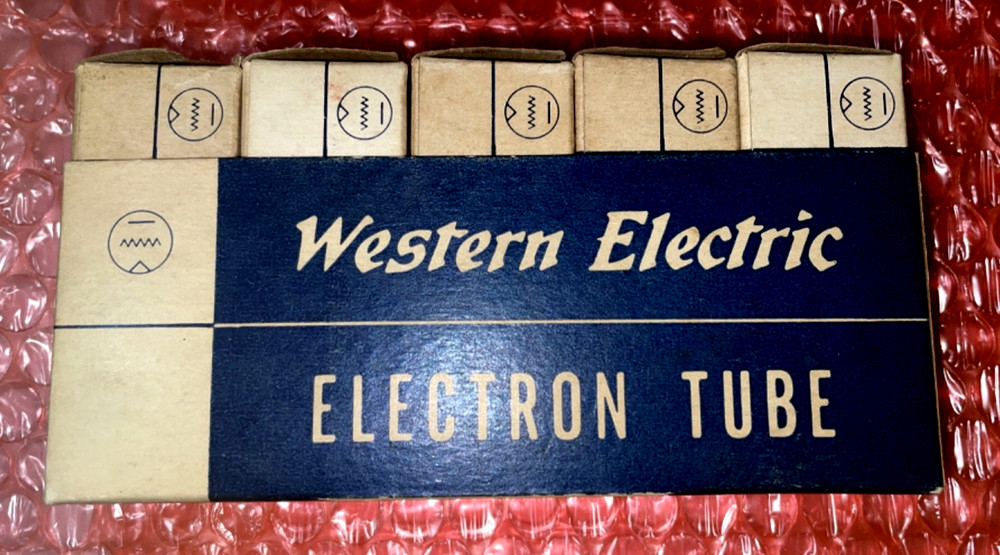 WESTERN ELECTRIC 417A IN SLEEVE OF 5 TUBES N.O.S. SAME DATE CODES 6213