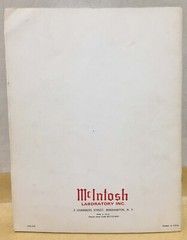 McIntosh owner and service manual MR71 MR78 MR7083 MAC1700 original book tuner