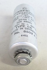 Jensen No. 8502 1.5UF 380-570V Type CA Paper Capacitor Made in Denmark Tested