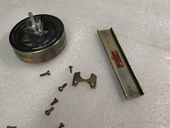 TEAC A-3300 SX reel to reel flywheel assembly
