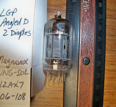 Strong Magnavox by TUNG-SOL Long Gray Plate Angled D Getter 12AX7 / ECC83 Tube