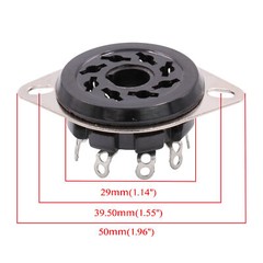 10PCS 8Pin Octal Vacuum Tube Socket For 6SN7 EL34 274B 6L6 KT88 Chassis MountFP8
