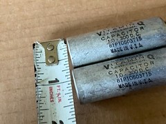 2 NOS Vintage 1.0 uf 300v Sprague Vitamin Q Crossover Capacitors Oil 81P 1 (Qty)