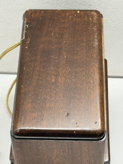 Vintage Webster Electric Teletalk Wood Intercom Remote Speaker Cabinet Station