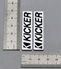 Kicker Speaker Badge Logo Emblem 2″ Brushed Silver Pair Custom Made