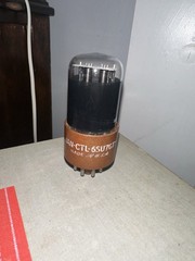 Vintage Tung-Sol 6SU7GTY Vacuum Tube Brown Base Black Glass Aged 48 Hrs Untested