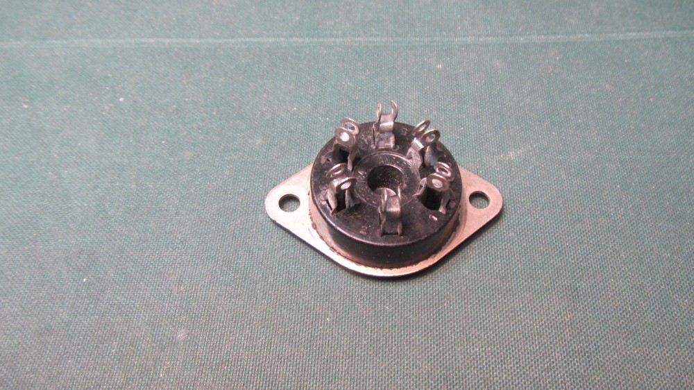 6 Pin Tube Socket Vtg AMPHENOL USA 77MIP6 hammond leslie speaker cable connector