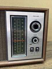 Works!! Vtg MCM Wood Grain PANASONIC #RE-6286 AM/FM Tabletop RADIO /Japan