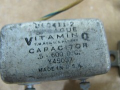 Three Sprague Vitamin Q Caps and Two Aerovox 630S Caps