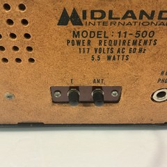 Midland International 11-500 Vintage 5-Band AM/FM/SW Radio Turns On And Working