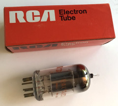 Vintage RCA 12AX7A Tube Short Gray Plate Top Getter USA Tested Good NOS Orig Box